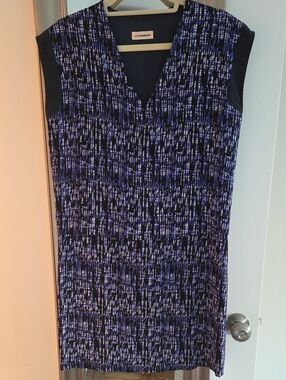 Custommade Sleeveless Silk Geometric Print Mini Dress